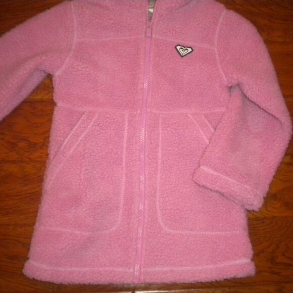 Roxy Girls Size XS 5/6 Pink Sherpa Winter Jacket NWT - Picture 5 of 6